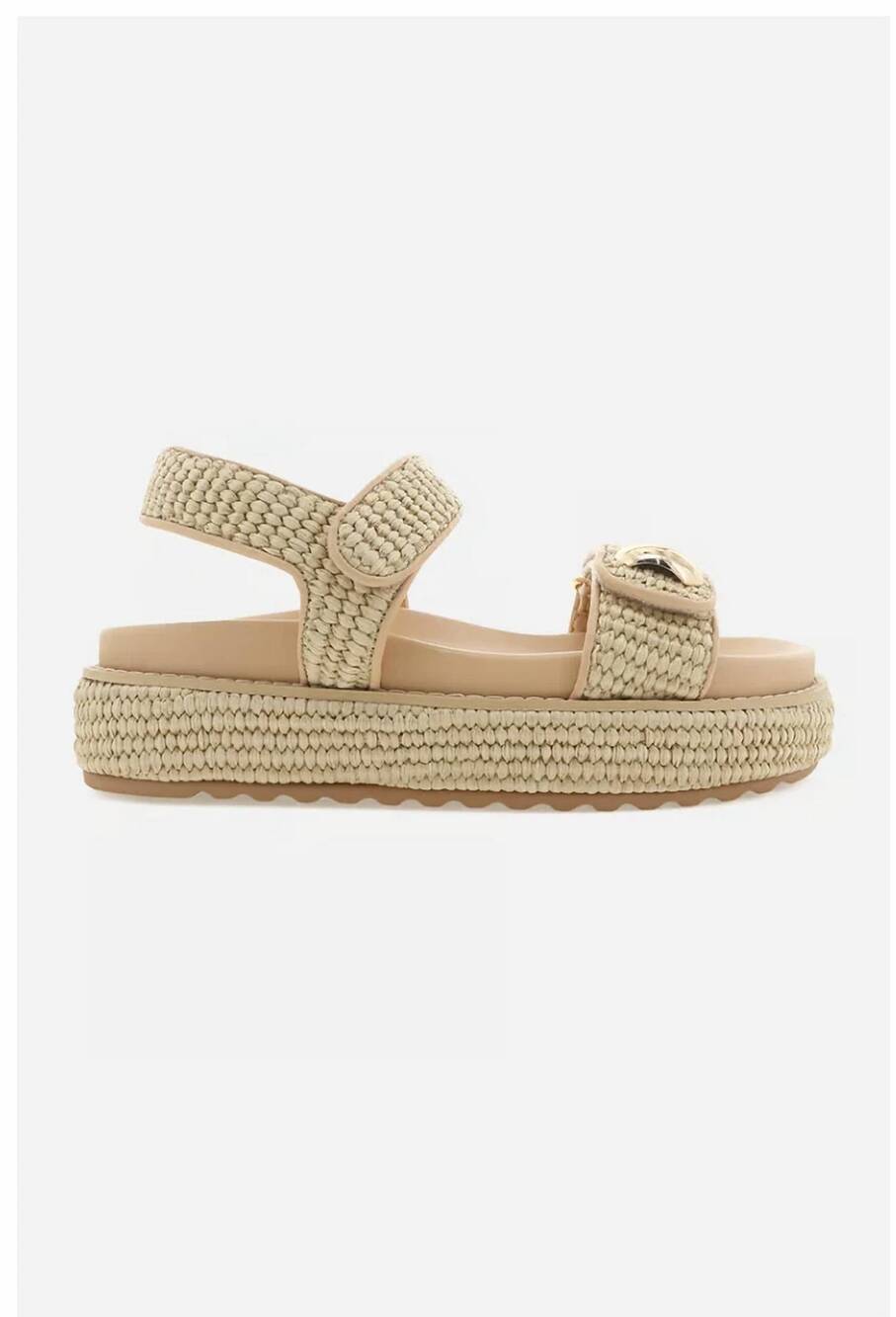 NEW BILLINI women's porter flatform sandals in natural raffia